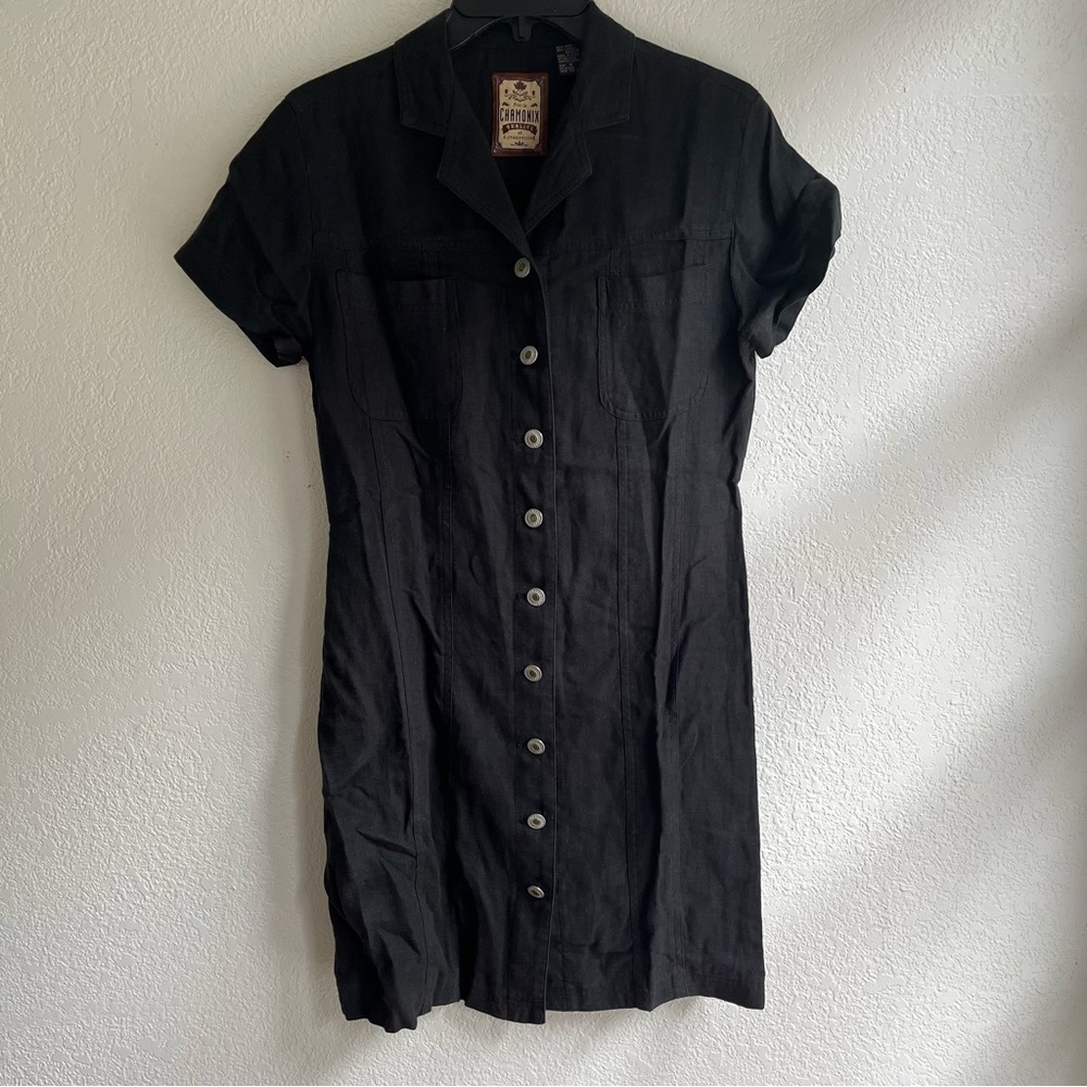 Vintage CHAMONIX Dress with Buttons and Collar